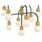 Z-Lite Neutra 9 Light Chandelier, Matte Black + Foundry Brass & Opal 621-9MB-FB - alternate 5